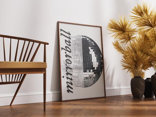Mirrorball Poster: Taylorr Swifts Folklore Inspired Art