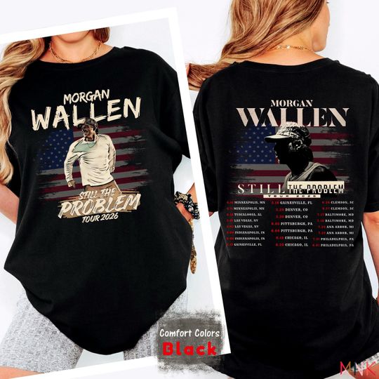 Wallen Western Tour 2026 T-Shirt, Country Concert Double Sided Tee