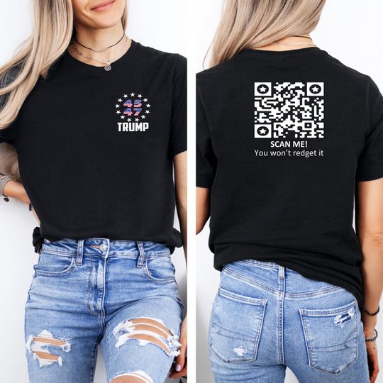 Trump QR Code  T Shirt Viral Trump Dance
