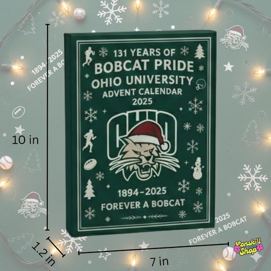 Ohio University Bobcat Advent Calendar 2025, College Spirit Gift