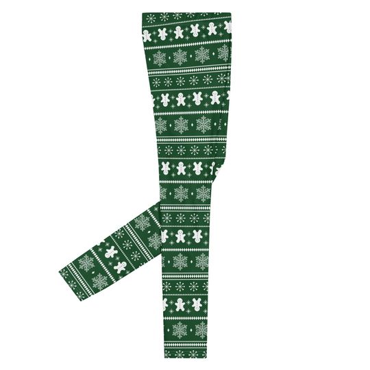 Christmas Men's Performance leggings - Green, compression tights, activewear bottoms