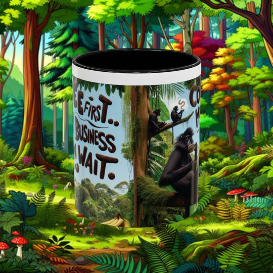 Mug - Coffee First Monkey Business Can Wait