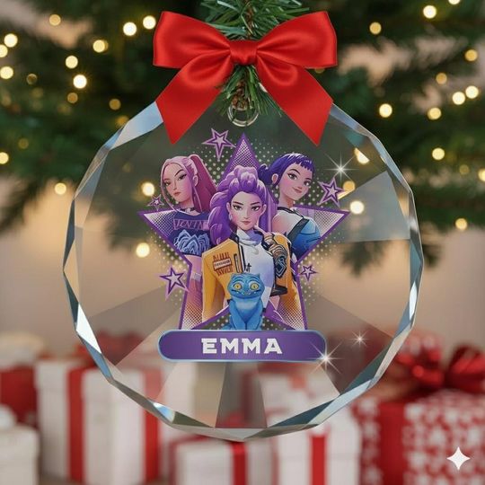 Personalized Huntrix Ornament, Kpop Demon Hunters Girl Group Ornament