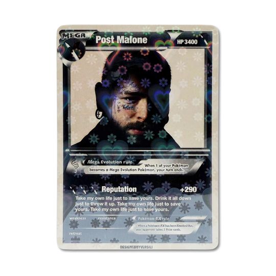 Post Malone Hologram Card