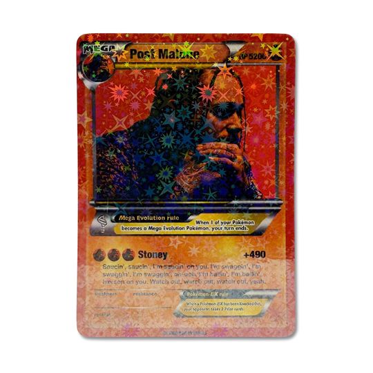 Post Malone Hologram Card