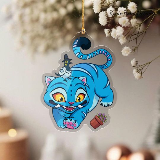 Kpop Demon Hunter Ornament: Acrylic, Tiger Funny Design, 2025