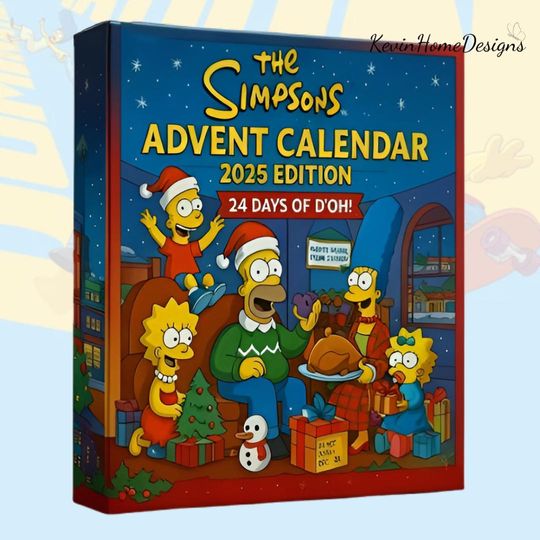Simpsons Advent Calendar 2025: Funny Cartoon Box, Acrylic, 24 Day Countdown