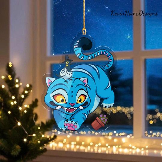 Kpop Demon Hunter Ornament: Acrylic, Tiger Funny Design, 2025