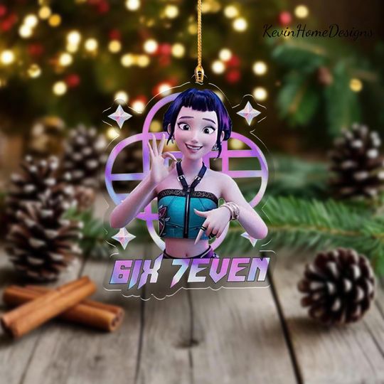 Zoey 67 Acrylic Ornament, Kpop Demon Hunter Ornament, Holiday Decor