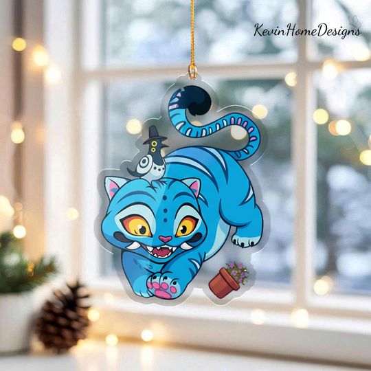 Kpop Demon Hunter Ornament: Acrylic, Tiger Funny Design, 2025