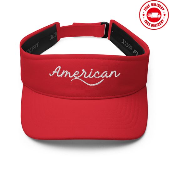 I Am American, Make America Great Again Embroidered Visor MAGA