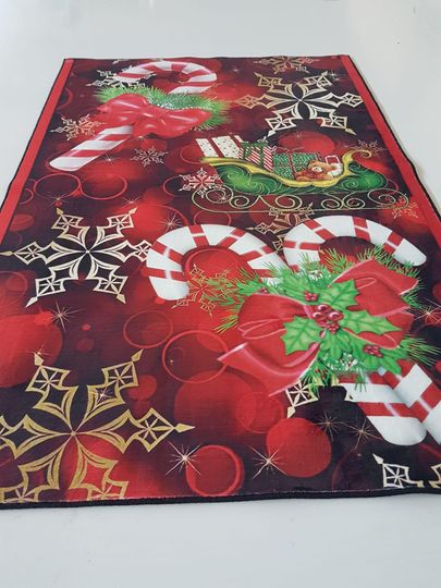 Christmas Candy Cane Rug for Holiday Home Decor