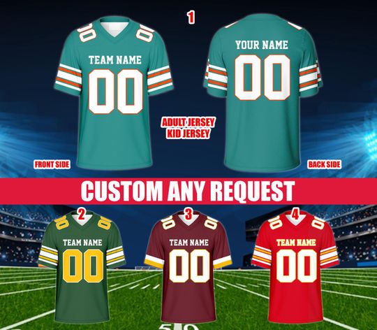 Custom Any Football Team Jersey, Personalized Name College Football Jersey Game Day Jersey
