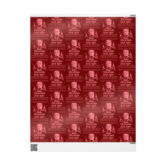 Red Make Christmas Great Again, maga, Wrapping Paper - Holiday Gift Wrap for Joyful Celebrations