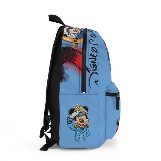 Custom Name Backpack with Colorful Cartoon Character, bag, custom cartoon bag, travel backpack, cruise backpack