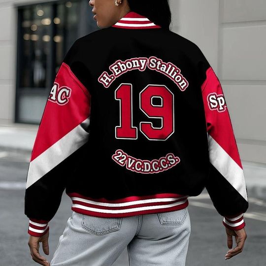 Ireishprint Delta Sigma Theta Chapter Varsity Jacket, Personalized Triangle Black 1914 Sorority Jacket
