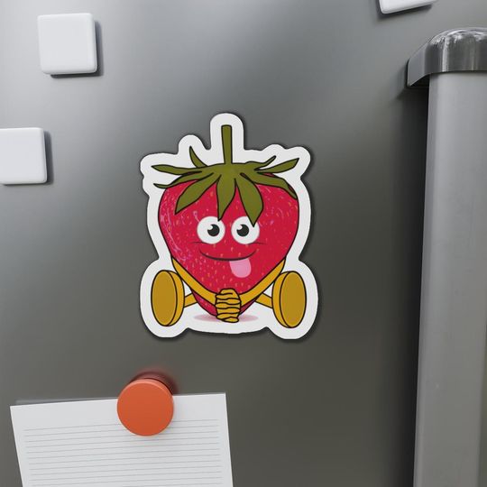 Strawberry Die-Cut Magnets, Cute Fridge Magnets, Fun Kitchen Decor