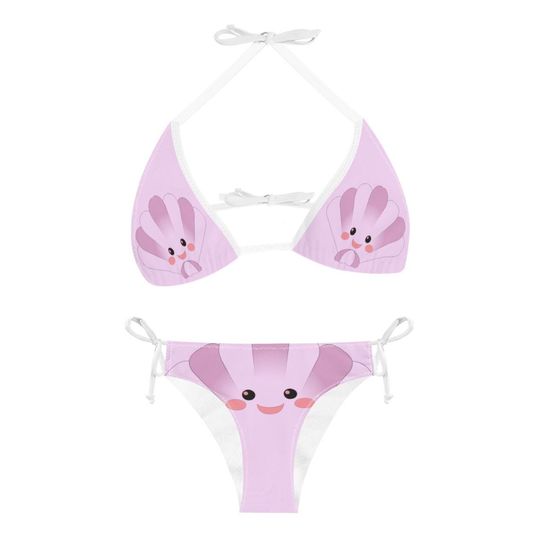 Kawaii Shell  Bikini Swimsuit  Cute Triangle Set