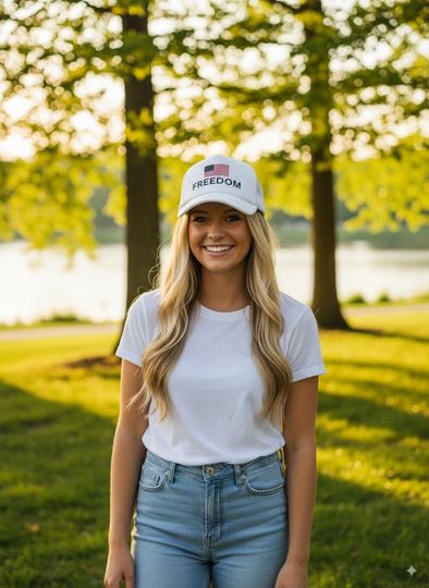 Freedom Trucker Hat | American Flag, Unisex Snapback