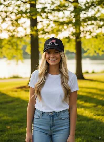 Freedom Trucker Hat | American Flag, Unisex Snapback