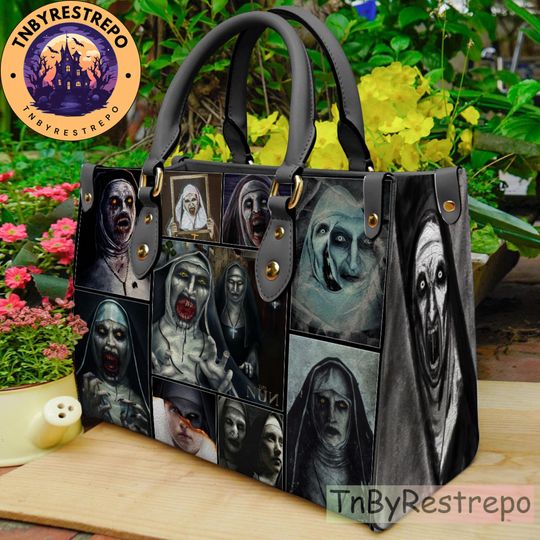 Halloween Horror Movie Leather Handbag, Halloween Scary Handbag, Shoulder Bag, Crossbody Bag, Shopping Bag, Top Handle Bag