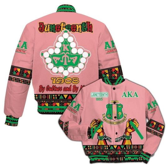 Alpha Kappa Alpha Varsity Jacket, Alpha Kappa Alpha Juneteenth Ivy Leaf 1908 Sorority Varsity Jacket, Divine Nine Greek Life Gift for Her