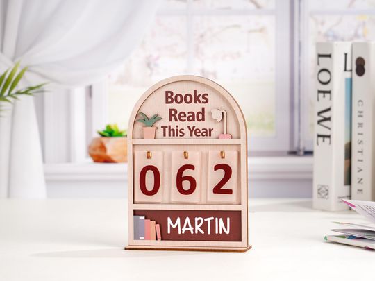 Personalized Books Read Tracker, Custom Book Counter, Read This Year Counter