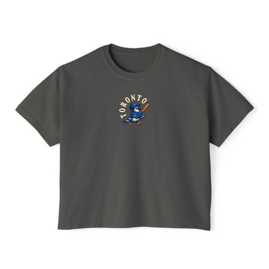 Toronto Vintage Blue Jay Womens Boxy Tee - Retro Cropped T-Shirt