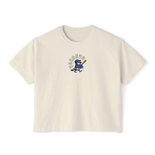 Toronto Vintage Blue Jay Womens Boxy Tee - Retro Cropped T-Shirt