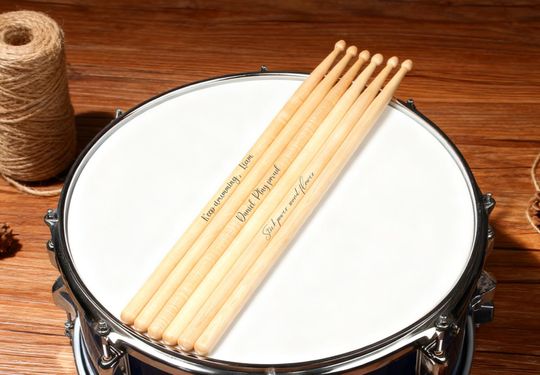 Personalized Premium Maple Drumsticks - Custom Handcrafted Engraved Drumming Gear