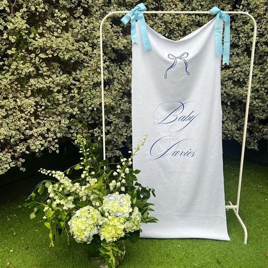 Custom Baby Shower Fabric Welcome Banners | Welcome Sign | Events, Weddings, Party | Fabric Sign |