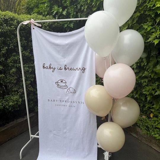 Custom Baby Shower Fabric Welcome Banners | Welcome Sign | Events, Weddings, Party | Fabric Sign |