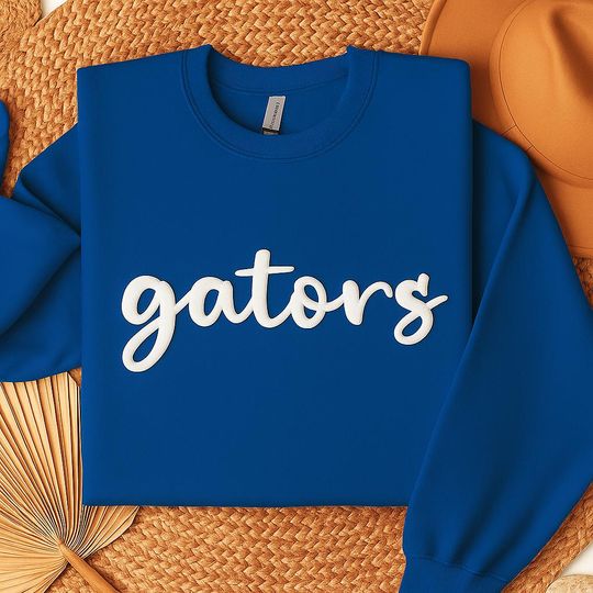 Grin Embossed Sweatshirt, Puff Print Holiday Crewneck