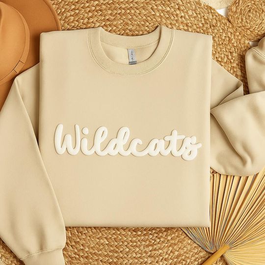 Grin Embossed Sweatshirt, Puff Print Holiday Crewneck