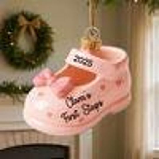 Baby's First Steps Ornament: Acrylic Christmas Keepsake