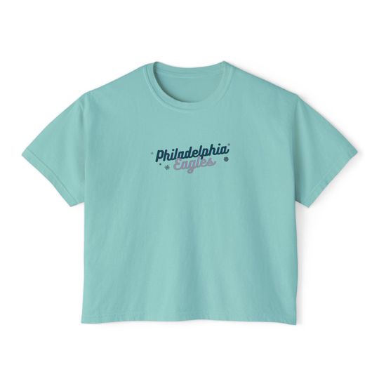 Philly Eagles girly Flowy Cropped Tee