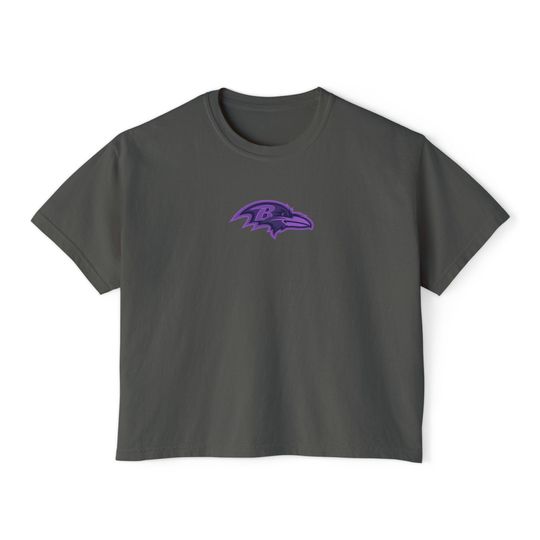 Baltimore Ravens purple center logo Flowy Cropped Tee