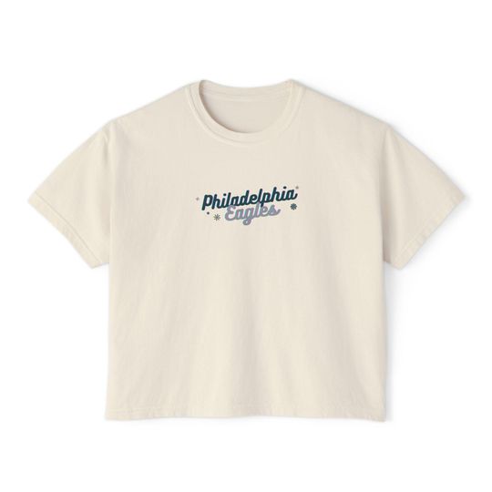 Philly Eagles girly Flowy Cropped Tee