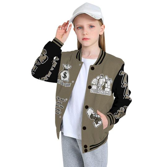 Olive 9s Varsity Jacket - Paid In Full Baseball Varsity Jacket