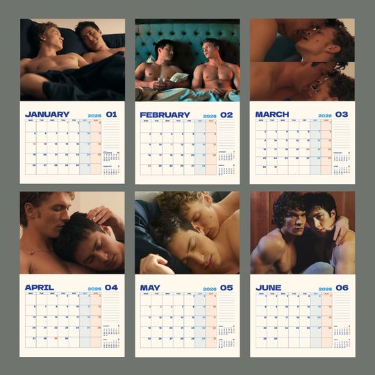 Heated Rivalry Wall Calendar 2026, Hollander Rozanov, LGBTQ Monthly Planner