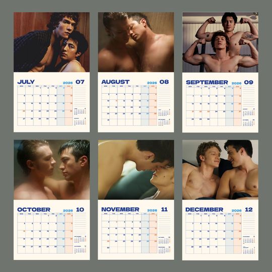 Heated Rivalry Wall Calendar 2026, Hollander Rozanov, LGBTQ Monthly Planner