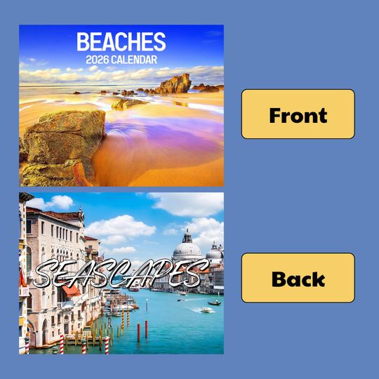 Beaches Wall Calendar 2026 - Travel Gift for Travelers