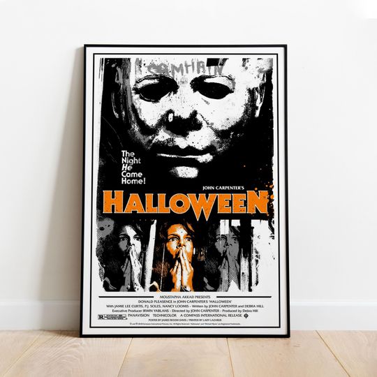 Halloween Poster | Michael Myers Wall Art | Rolled Canvas Print
