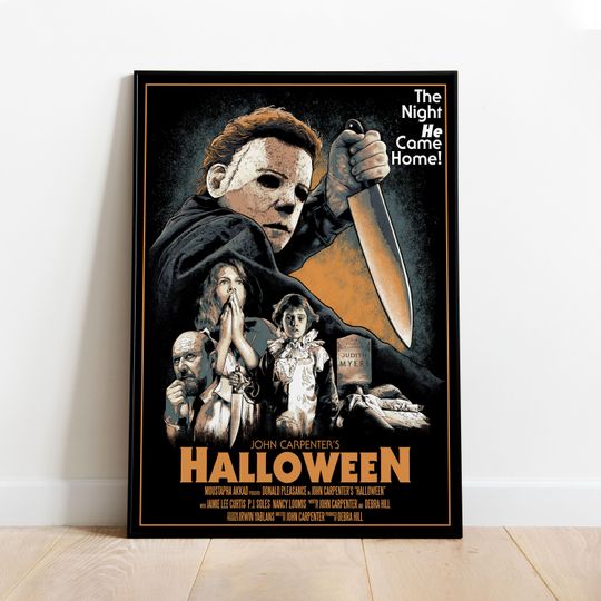 Halloween Poster | Michael Myers Wall Art | Rolled Canvas Print