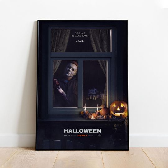 Halloween Poster | Michael Myers Wall Art | Rolled Canvas Print