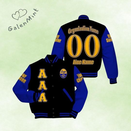 Ireishprint Custom Chapter Varsity Jacket, Sigma Gamma Rho Royal Blue Sleeves Sisterhood 1922 Sorority