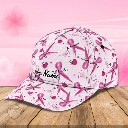 Personalized Breast Cancer Awareness Baseball Cap