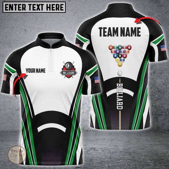 Personalized Billiard Jersey Shirt: Custom Team Uniform