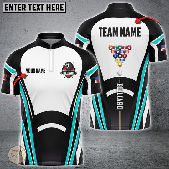 Personalized Billiard Jersey Shirt: Custom Team Uniform