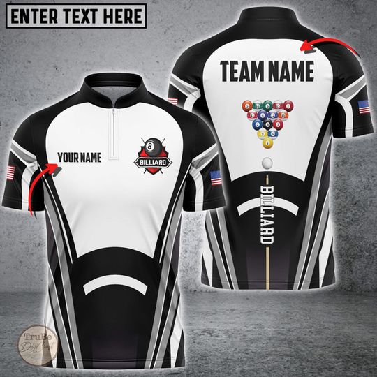 Personalized Billiard Jersey Shirt: Custom Team Uniform